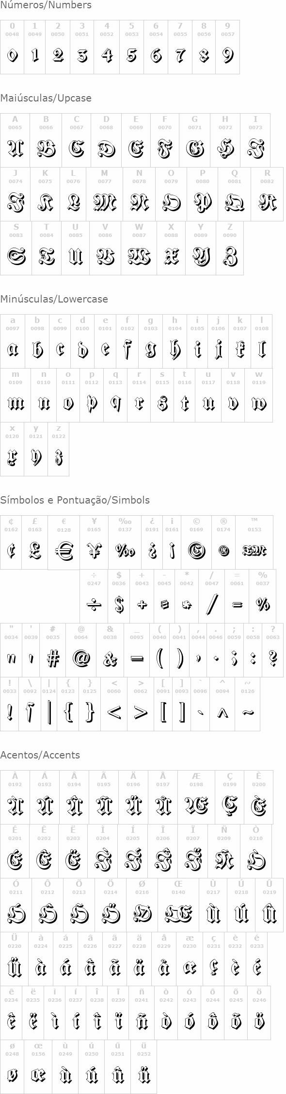 Fraktur Shadowed