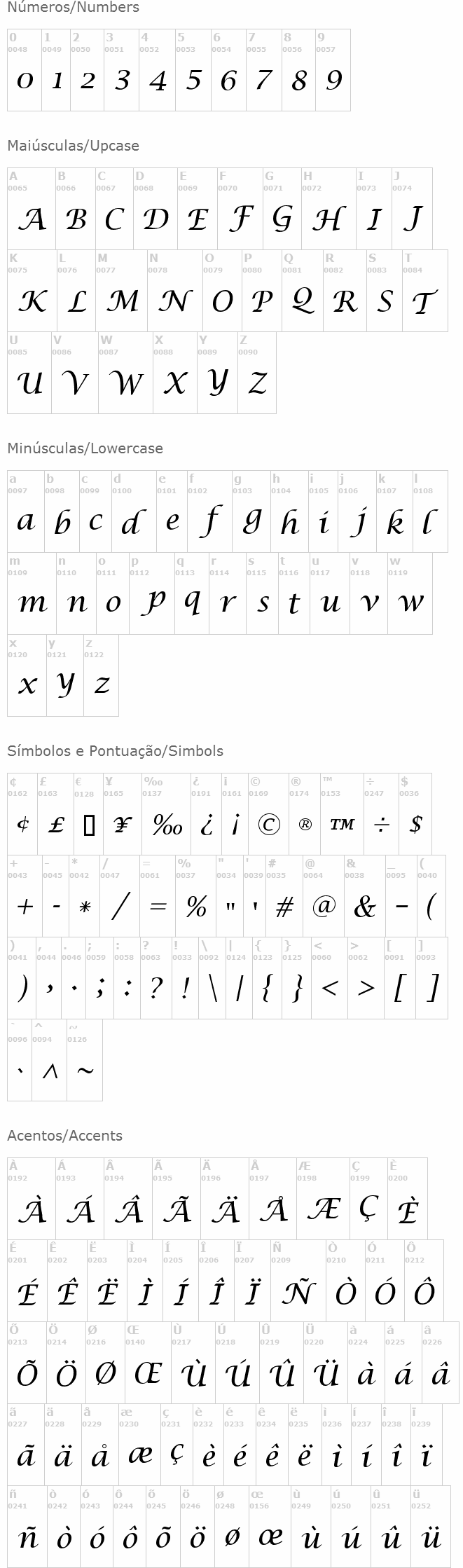 Lucida Calligraphy