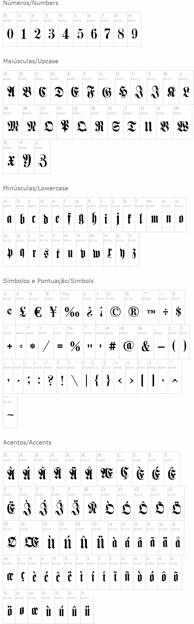 Schmale Halbfette Fraktur